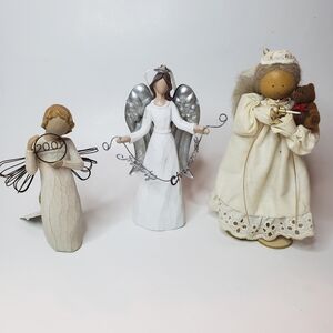 Lot of 3 Angel Figurines | Willow Tree 2007 | St Nicholas Angel | Liebchens